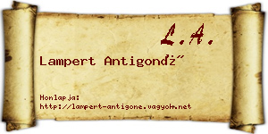 Lampert Antigoné névjegykártya
